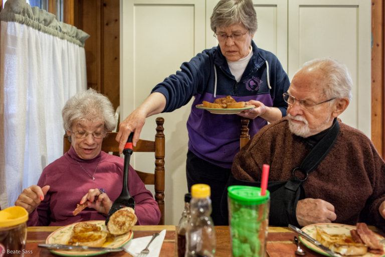 “We prepare her meals, wash her clothes, manage her medications and coordinate all her medical appointments. One of the most frustrating requirements is finding care so Nancy and I can go out for an evening. There is no opportunity for extended trips.”

Nancy and Claude